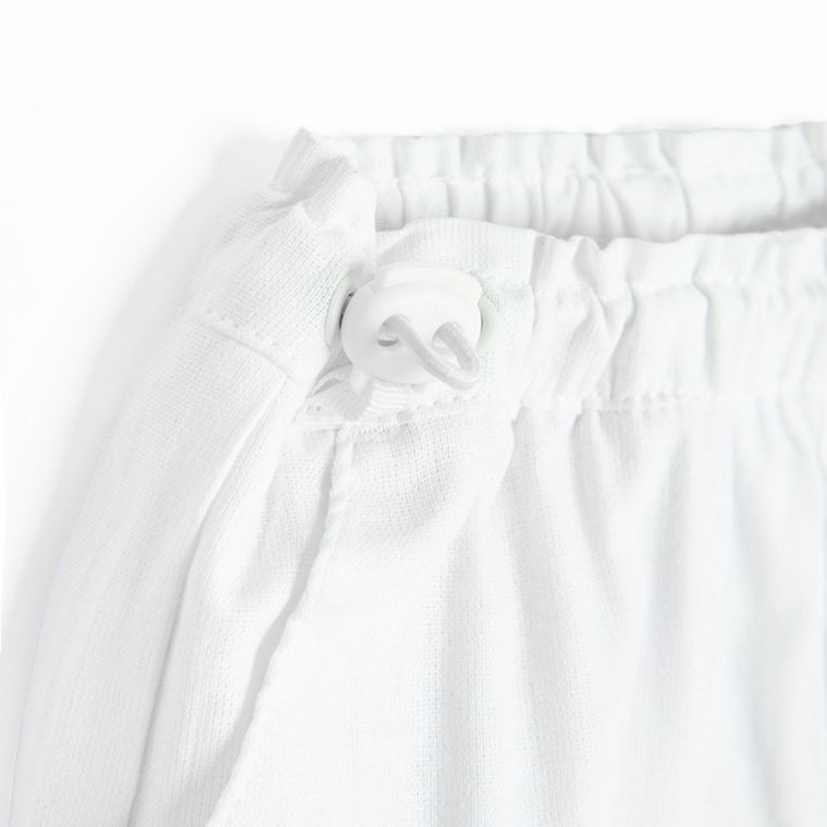 Cool Club, Szorty dziewczęce z lnem, białe