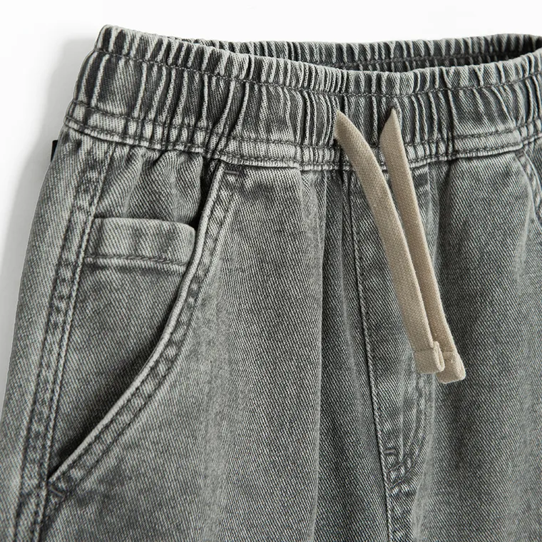 Cool Club, Szorty jeansowe chłopięce, pul on, szare