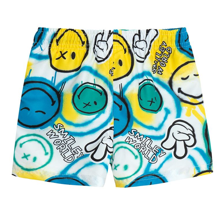 Cool Club, Szorty kąpielowe chłopięce, UV 50, białe, SmileyWorld