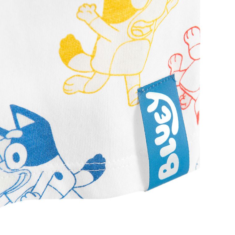 Cool Club, T-shirt chłopięcy bez rękawów, biały, Bluey