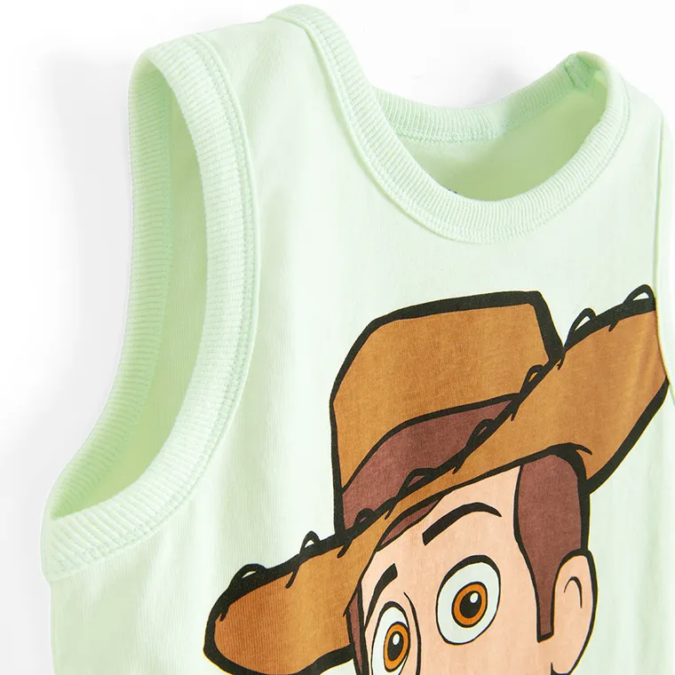 Cool Club, T-shirt chłopięcy bez rękawów, miętowy, Toy Story