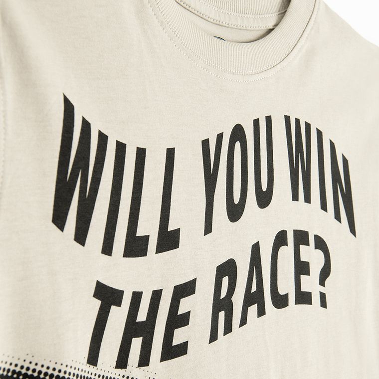 Cool Club, T-shirt chłopięcy, beżowy