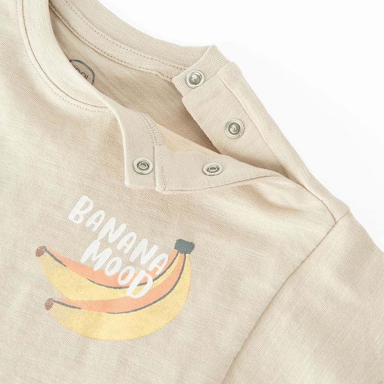 Cool Club, T-shirt chłopięcy, beżowy