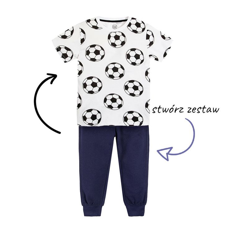Cool Club, T-shirt chłopięcy, biały, piłka nożna