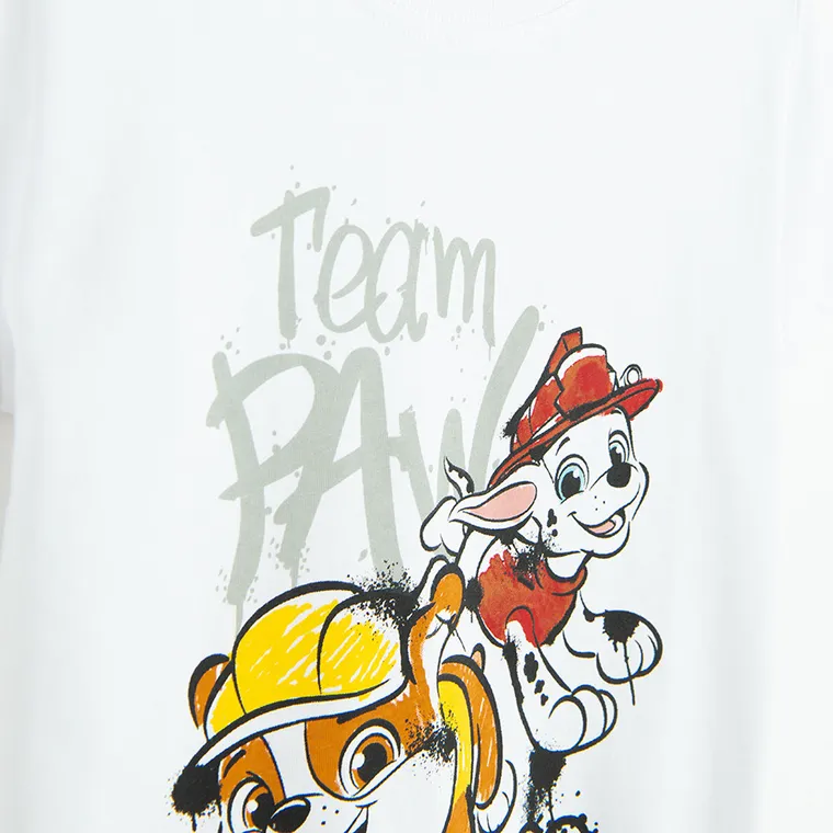 Cool Club, T-shirt chłopięcy, biały, Psi Patrol