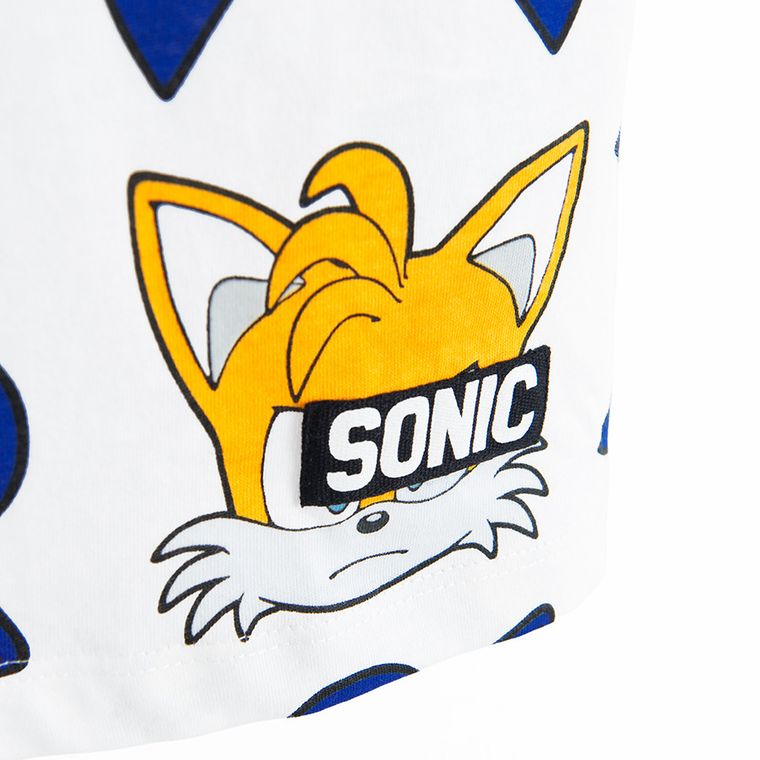 Cool Club, T-shirt chłopięcy, biały, Sonic the Hedgehog