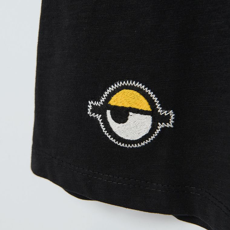 Cool Club, T-shirt chłopięcy, czarny, Minionki