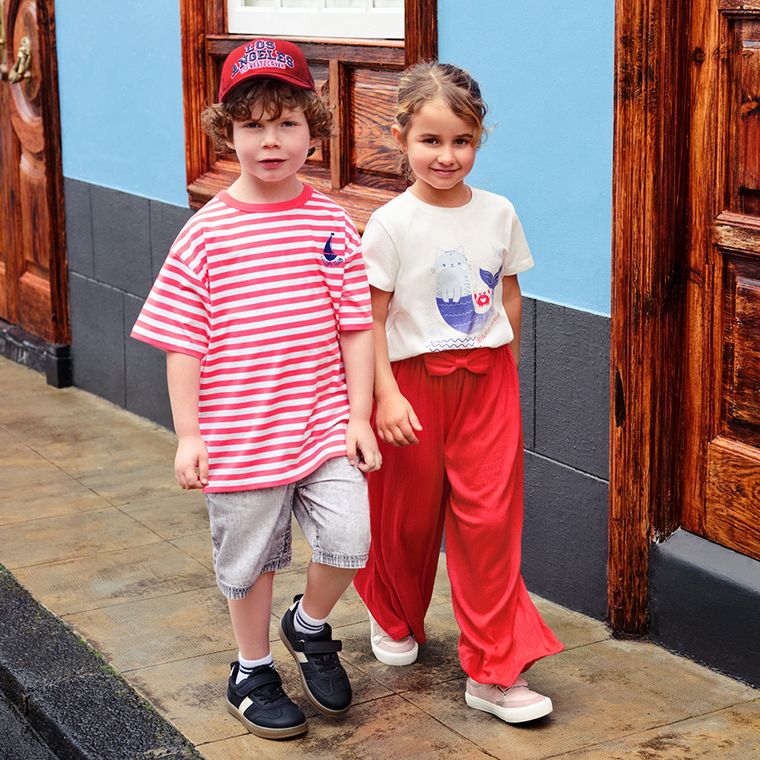 Cool Club, T-shirt chłopięcy, czerwono-biały