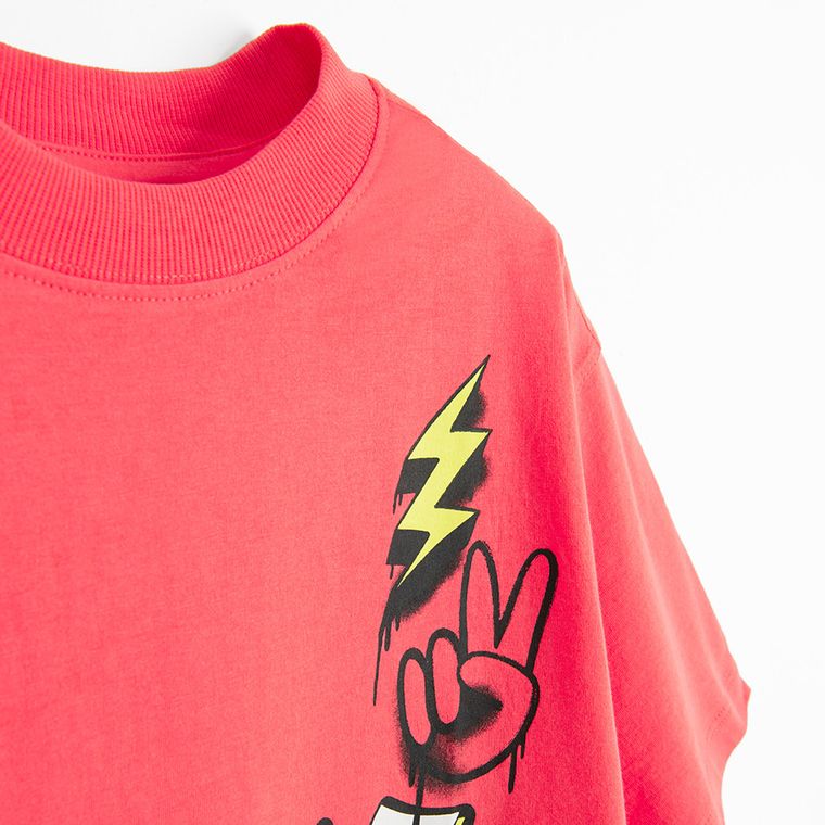 Cool Club, T-shirt chłopięcy, czerwony