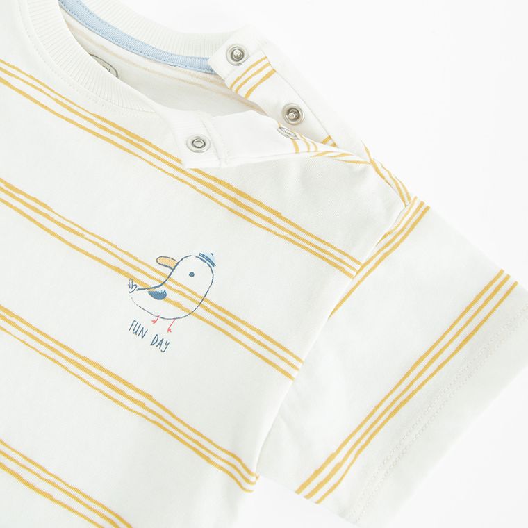 Cool Club, T-shirt chłopięcy, ecru