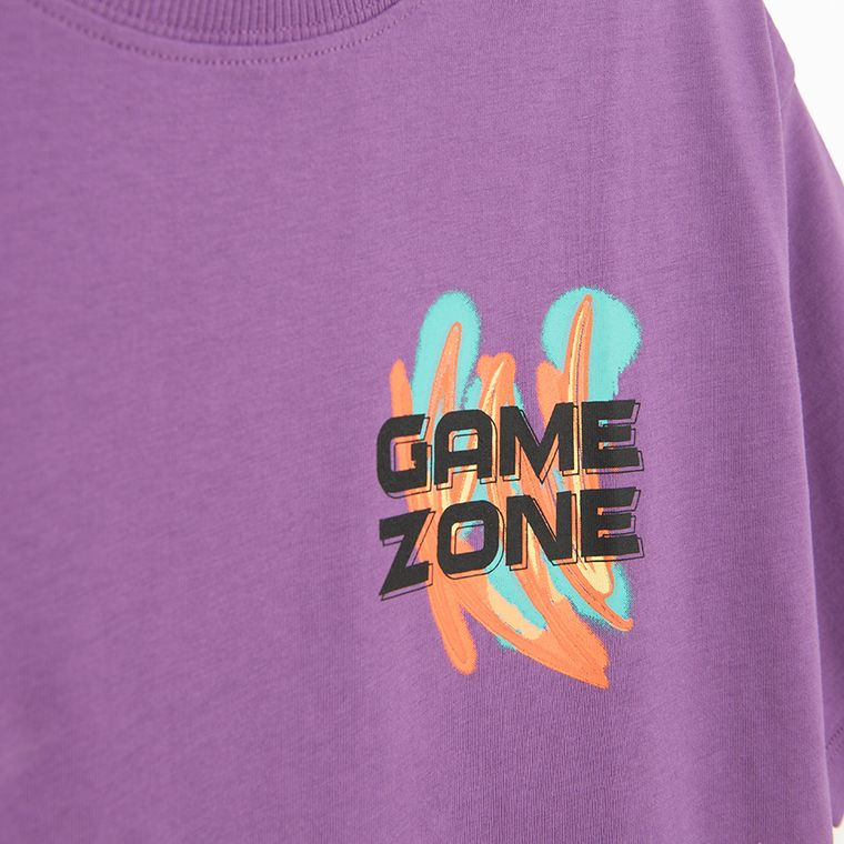 Cool Club, T-shirt chłopięcy, fioletowy