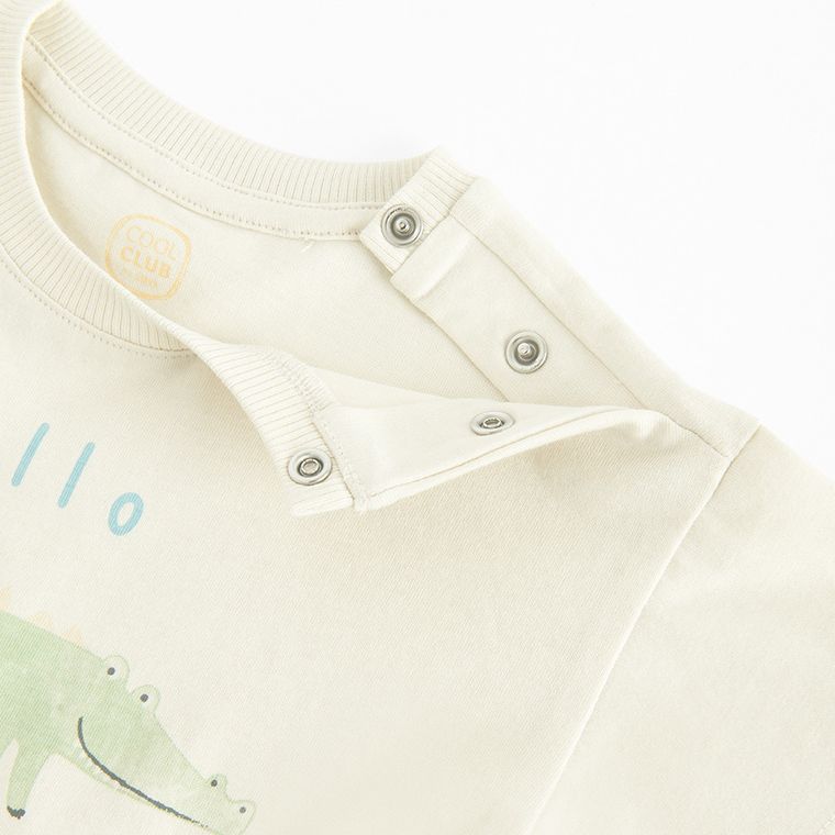 Cool Club, T-shirt chłopięcy, jasnobeżowy