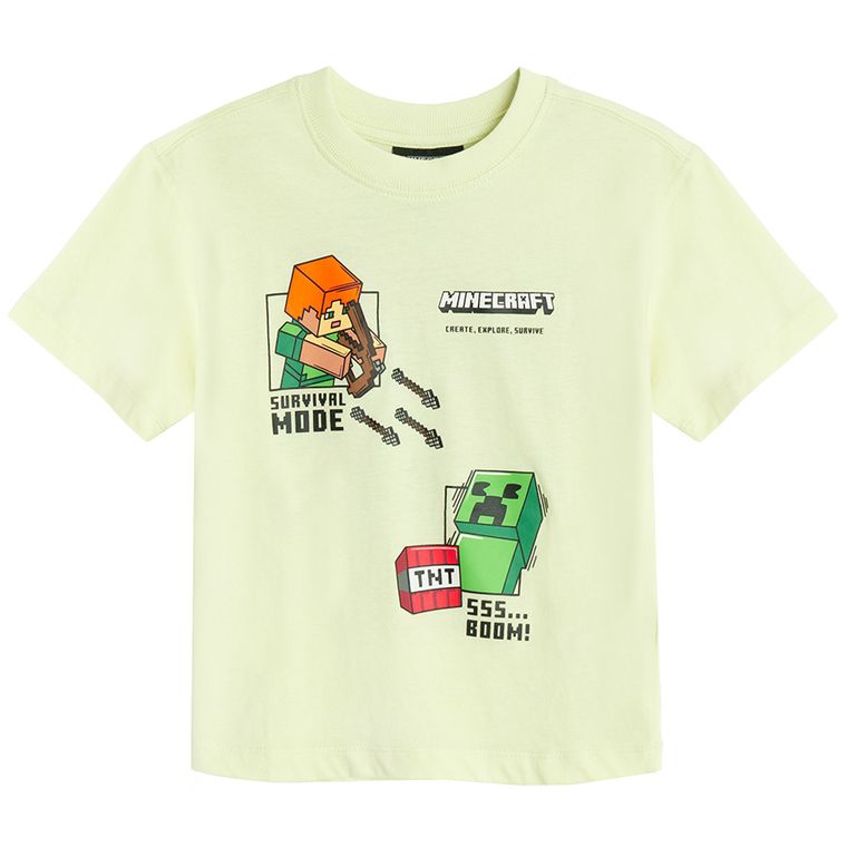 Cool Club, T-shirt chłopięcy, zielony, Minecraft