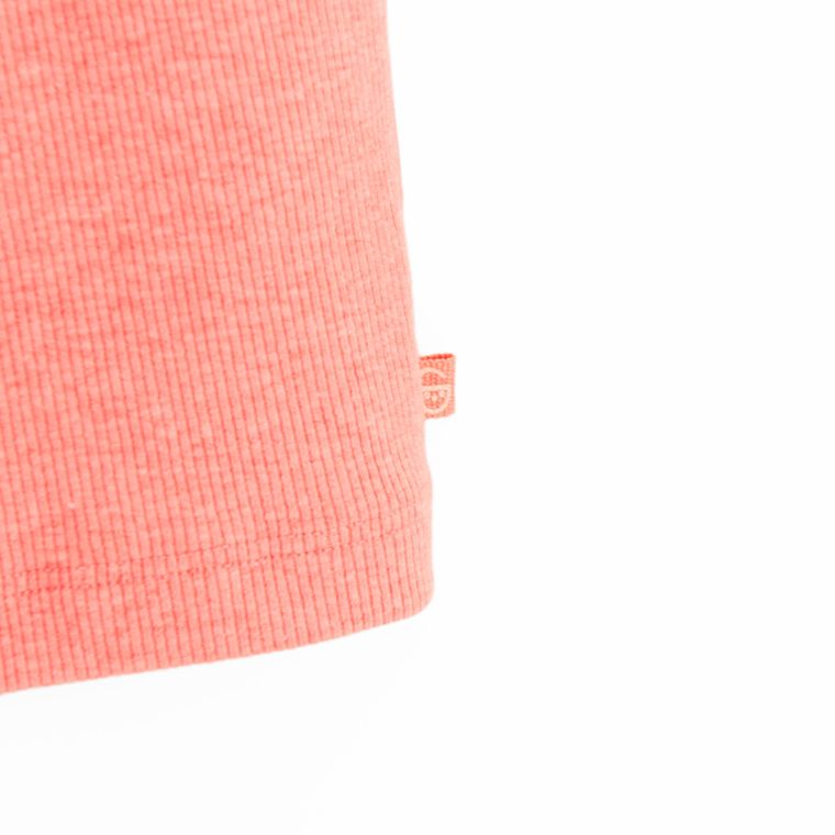 Cool Club, T-shirt dziewczęcy bez rękawów, prążkowany, pomarańczowy fluo