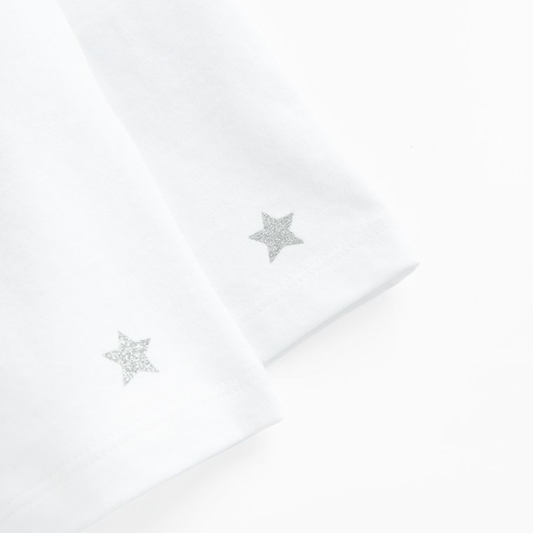 Cool Club, T-shirt dziewczęcy, biały, zestaw, 2 szt.