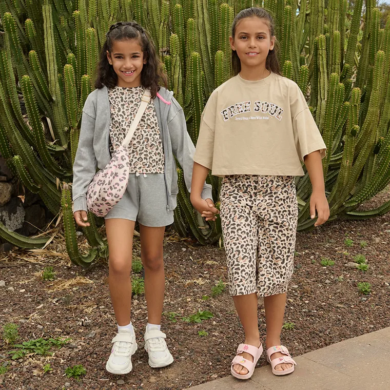 Cool Club, T-shirt dziewczęcy, crop top, beżowy