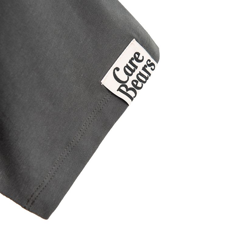 Cool Club, T-shirt dziewczęcy, crop top, grafitowy, Troskliwe Misie