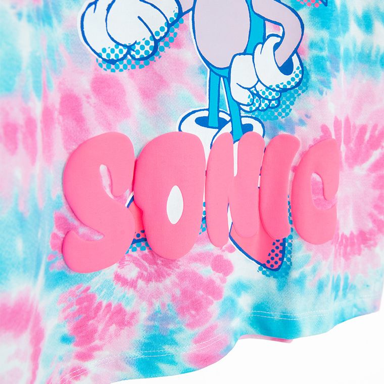 Cool Club, T-shirt dziewczęcy, crop top, różowy, Sonic the Hedgehog