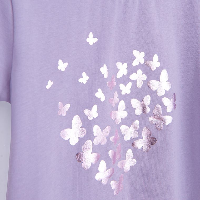 Cool Club, T-shirt dziewczęcy, fioletowy