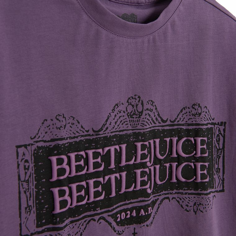 Cool Club, T-shirt dziewczęcy, fioletowy, Beetlejuice