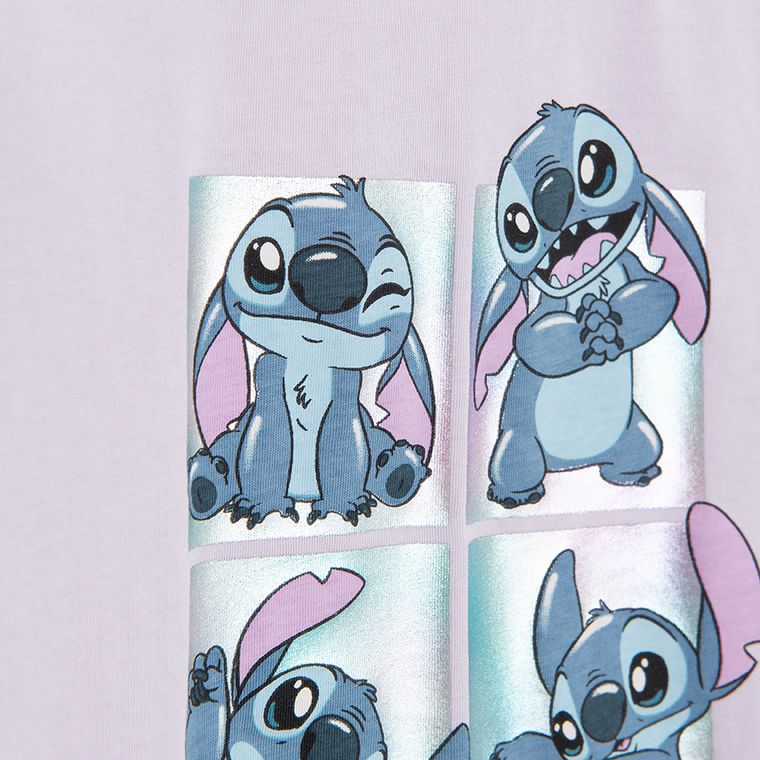 Cool Club, T-shirt dziewczęcy, fioletowy, Lilo i Stitch