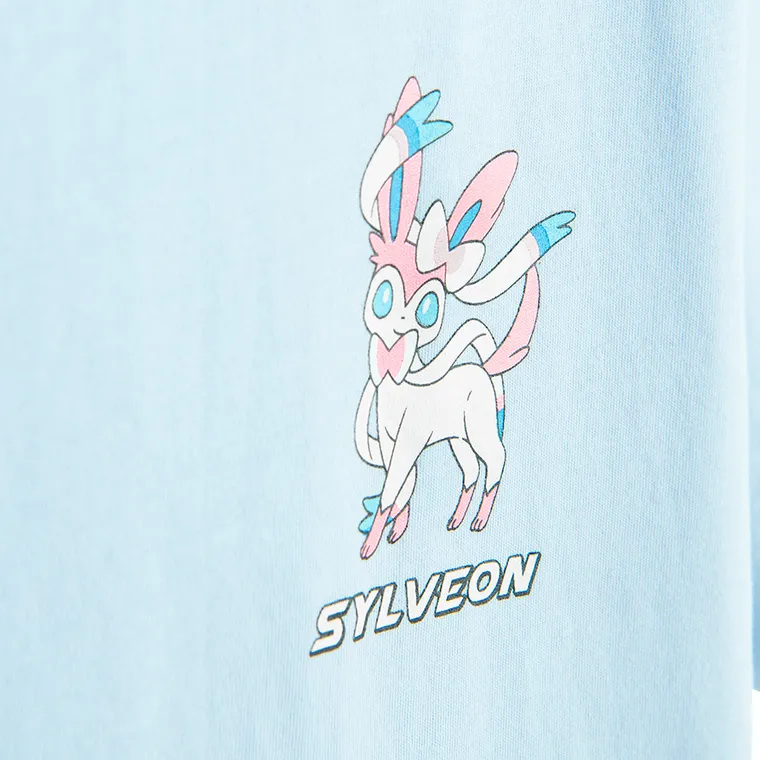 Cool Club, T-shirt dziewczęcy, oversize, niebieski, Pokemon