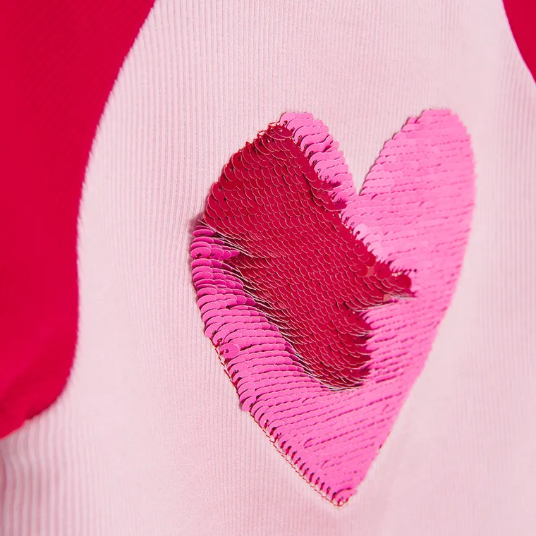 Cool Club, T-shirt dziewczęcy, prążkowany, różowy