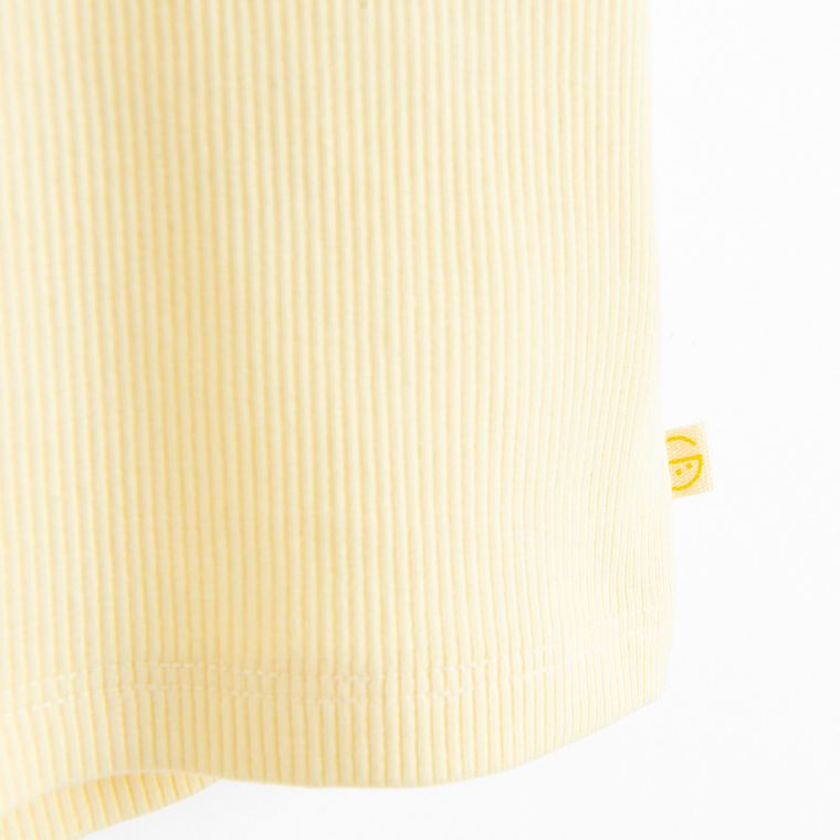 Cool Club, T-shirt dziewczęcy, prążkowany, żółty