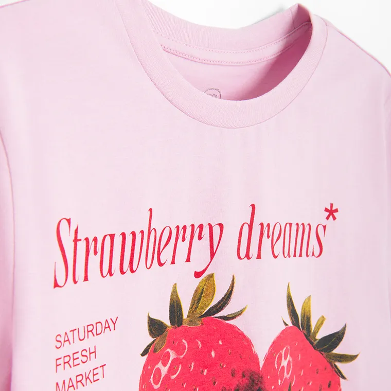 Cool Club, T-shirt dziewczęcy, różowy