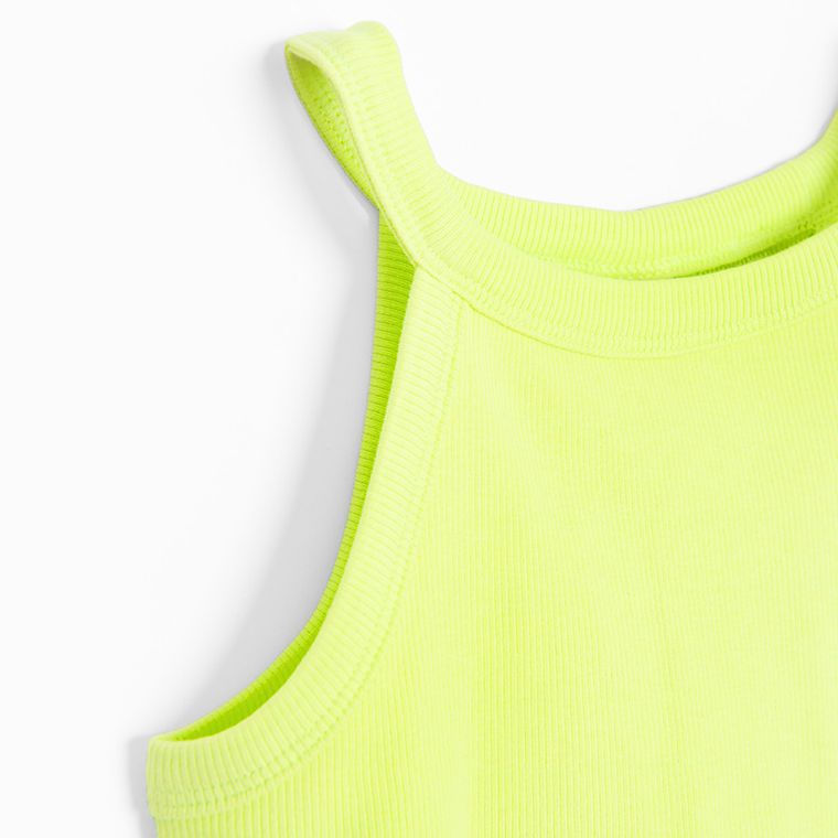 Cool Club, Top dziewczęcy, prążkowany, żółty