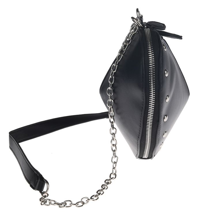 Cool Club, torebka w kształcie serca, czarna z ćwiekami