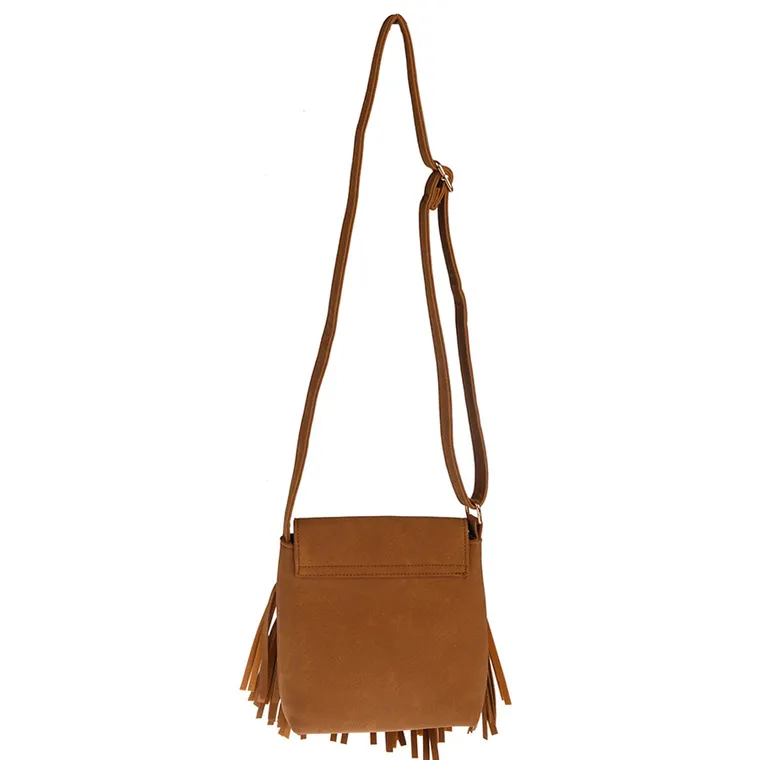 Cool Club, torebka z frędzlami, brązowa