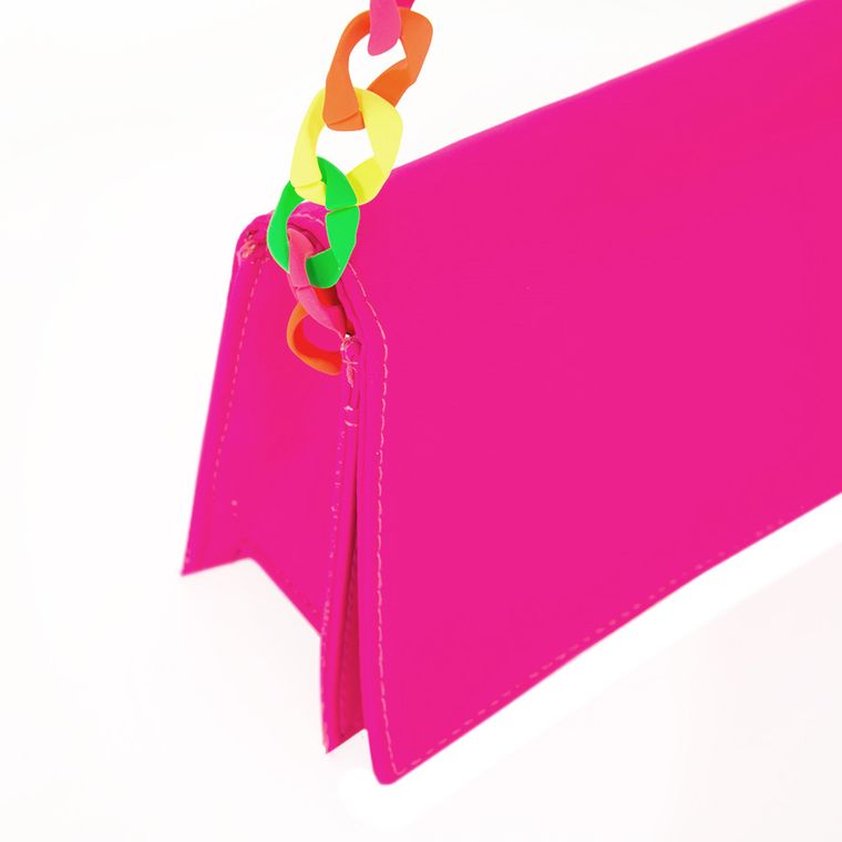 Cool Club, torebka z kolorowym łańcuszkiem, różowa