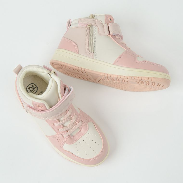 Cool Club, Trzewiki dziewczęce, różowe, skórzana wkładka
