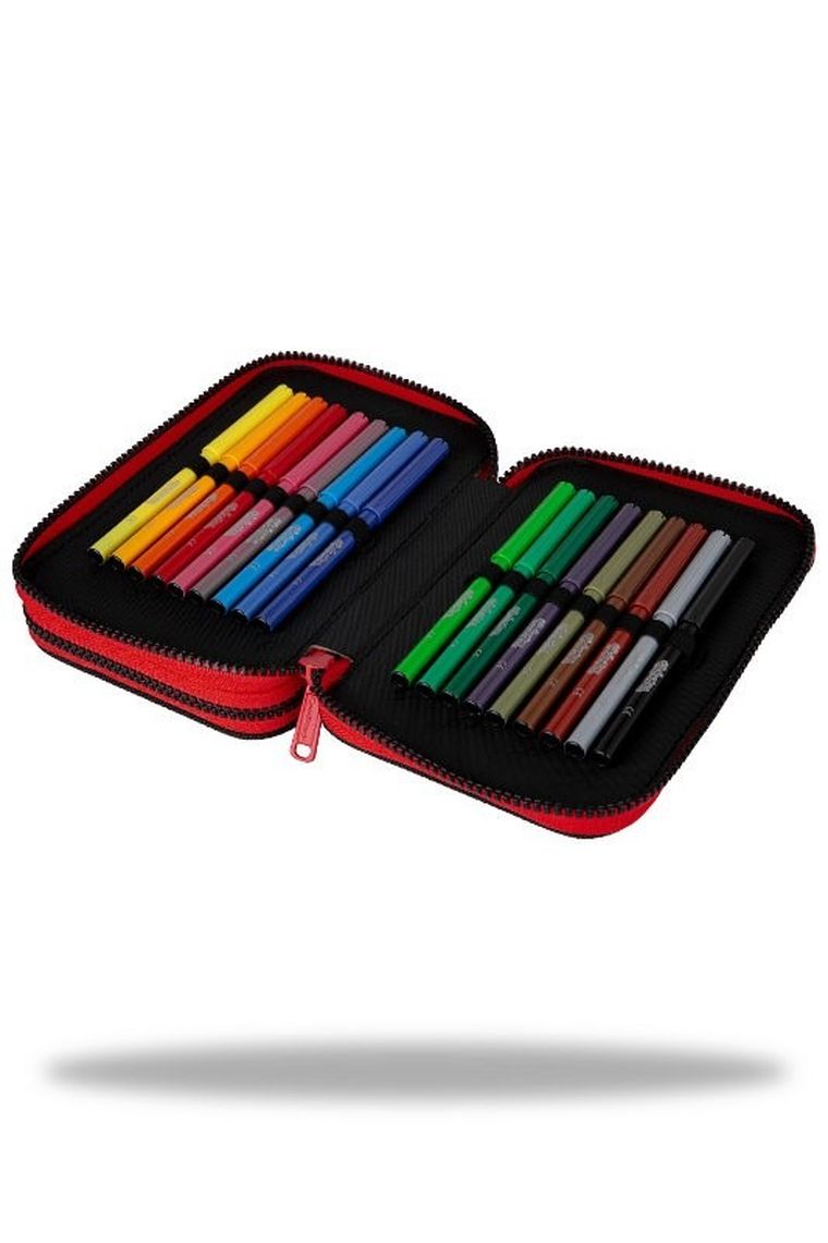 CoolPack, Jumper 2, piórnik podwójny z wyposażeniem, Gradient Cranberry