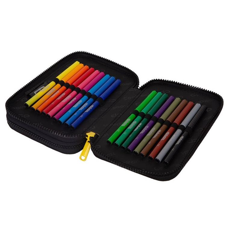 CoolPack, Jumper 2, piórnik rozkładany, podwójny, z wyposażeniem, Darker Night