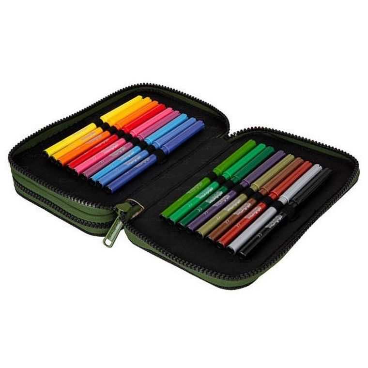 CoolPack, Jumper 2, piórnik rozkładany, podwójny, z wyposażeniem, Gradient Grass