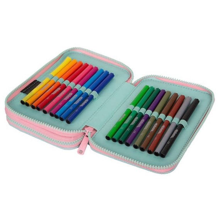 CoolPack, Jumper 2, piórnik rozkładany, podwójny, z wyposażeniem, Gradient Strawberry