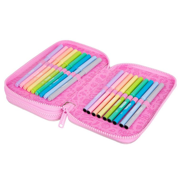 CoolPack, Jumper 2, piórnik rozkładany, podwójny, z wyposażeniem, Pastel Powder Pink