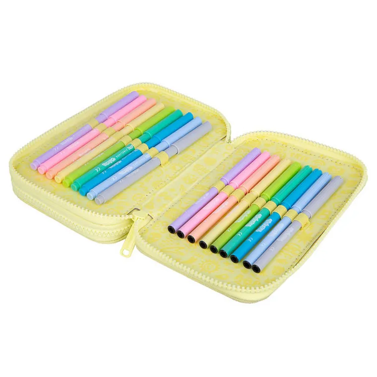 CoolPack, Jumper 2, piórnik rozkładany, podwójny, z wyposażeniem, Pastel Powder Yellow