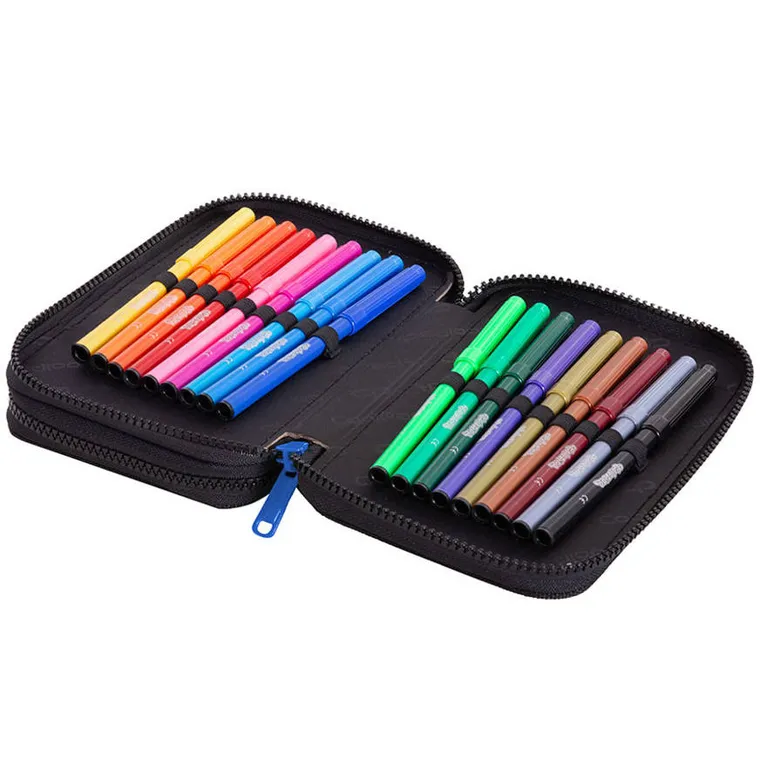 CoolPack, Jumper 3, piórnik rozkładany, podwójny z wyposażeniem, Football Blue