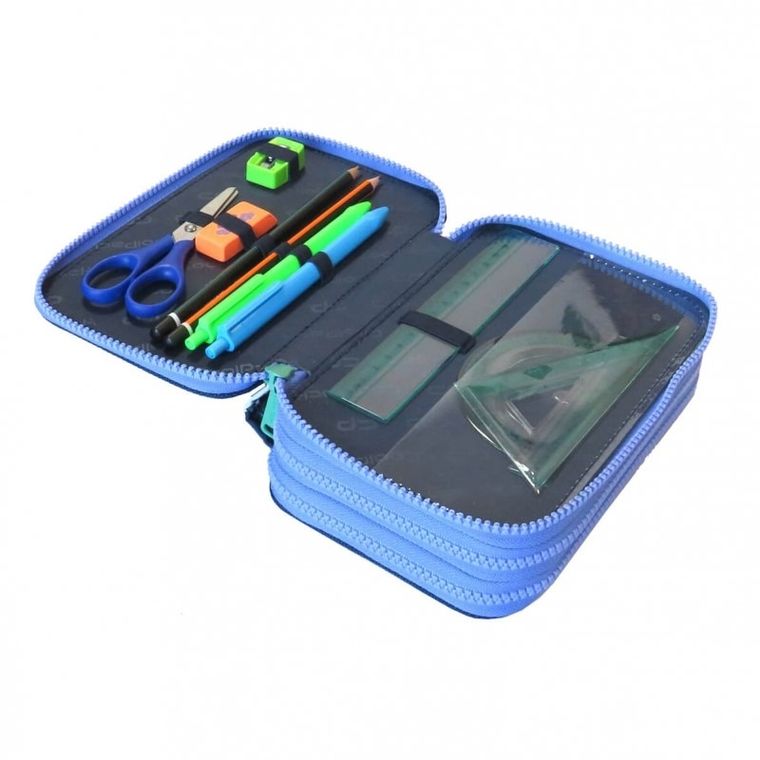 CoolPack, Jumper 3, piórnik rozkładany, potrójny, z wyposażeniem, Bunnyland