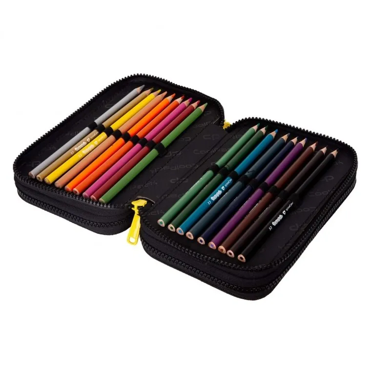 CoolPack, Jumper 3, piórnik rozkładany, potrójny, z wyposażeniem, Darker Night