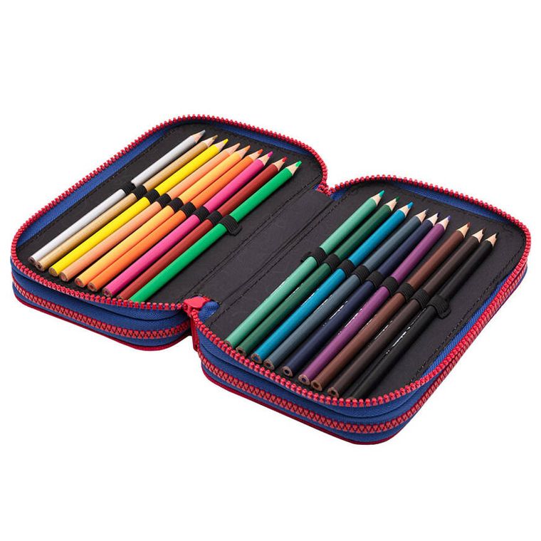 CoolPack, Jumper 3, piórnik rozkładany, potrójny, z wyposażeniem, Football