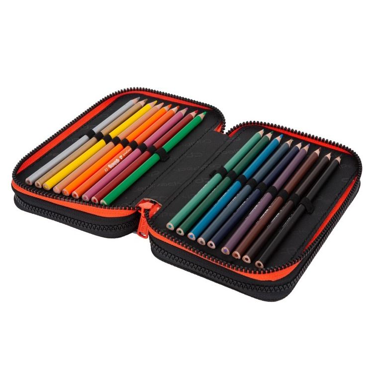 CoolPack, Jumper 3, piórnik rozkładany, potrójny, z wyposażeniem, Grey Ball