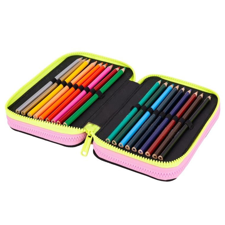 CoolPack, Jumper 3, piórnik rozkładany, potrójny, z wyposażeniem, Panda Gang