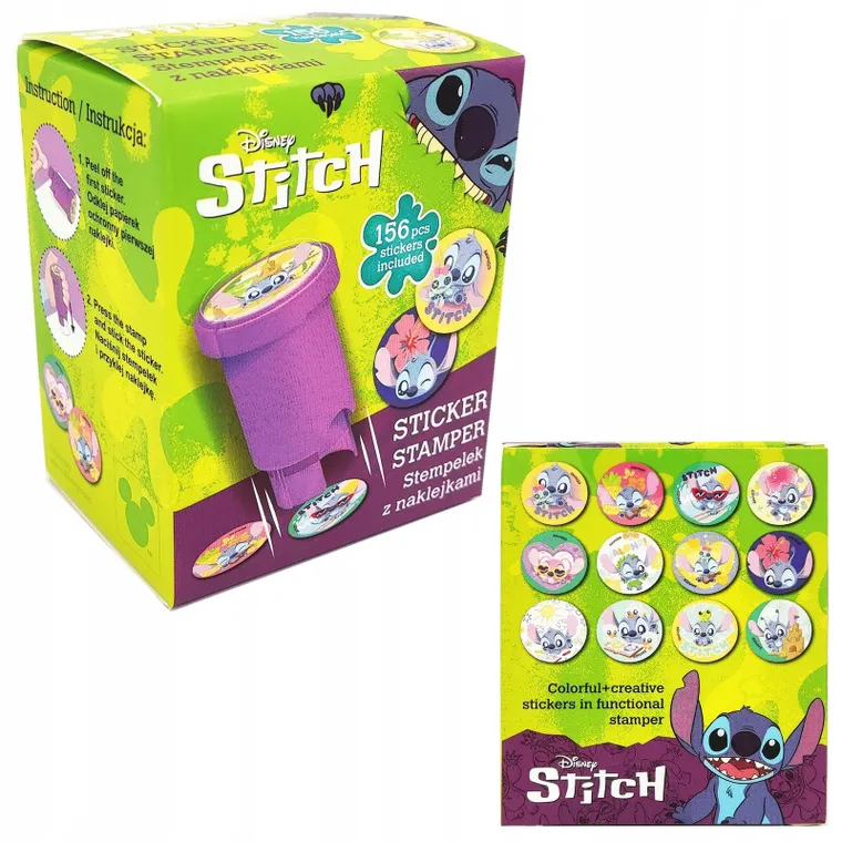 CoolPack, Lilo i Stitch, stempel z naklejkami, 156 naklejek, 1 szt.