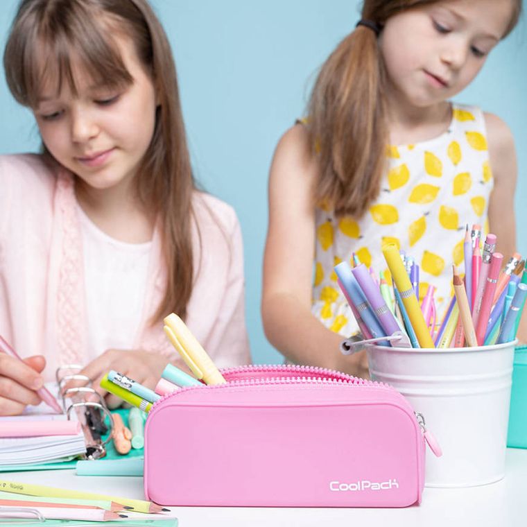 CoolPack, Silicone, piórnik saszetka, silikonowa, Pastel Powder Pink