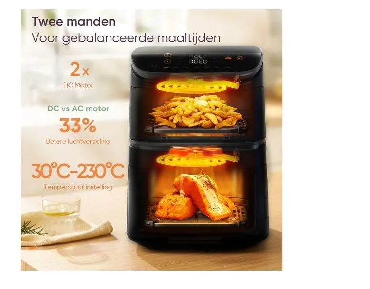 Cosori, frytownica, czarna, 10,8l