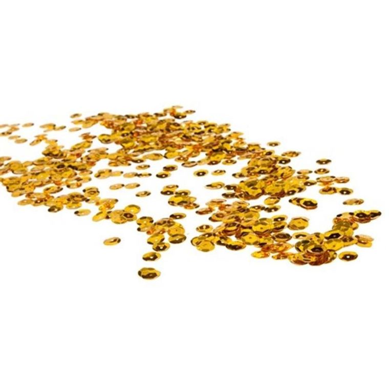 Craft With Fun, cekiny metaliczne, kółka, złote, 8 mm